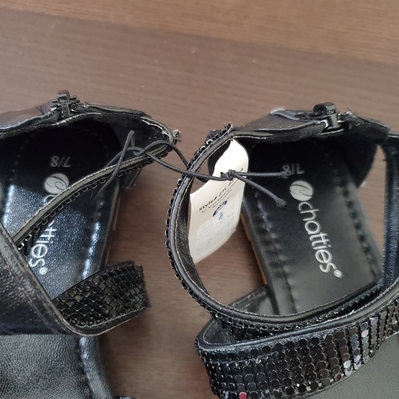 NEW Chatties sparkly sandals 7/8 black - Picture 4 of 5